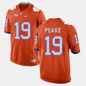Men #19 Clemson University Football Charone Peake college Jersey - Orange