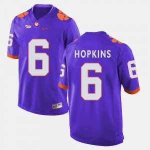 Mens #6 Clemson Tigers Football DeAndre Hopkins college Jersey - Purple
