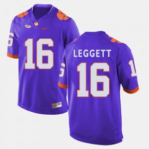 Men's Football #16 Clemson University Jordan Leggett college Jersey - Purple