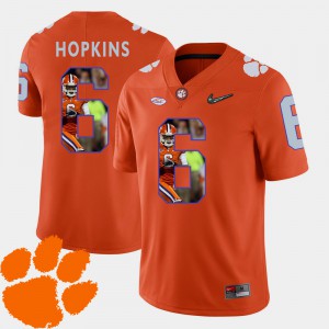 Men Pictorial Fashion #6 Clemson Football DeAndre Hopkins college Jersey - Orange